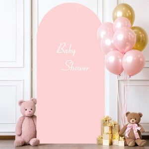Pink‎ Arch Backdrop Cover Stretchy Fabric Party Decor 7.2 ft. H x 4 W-NWT